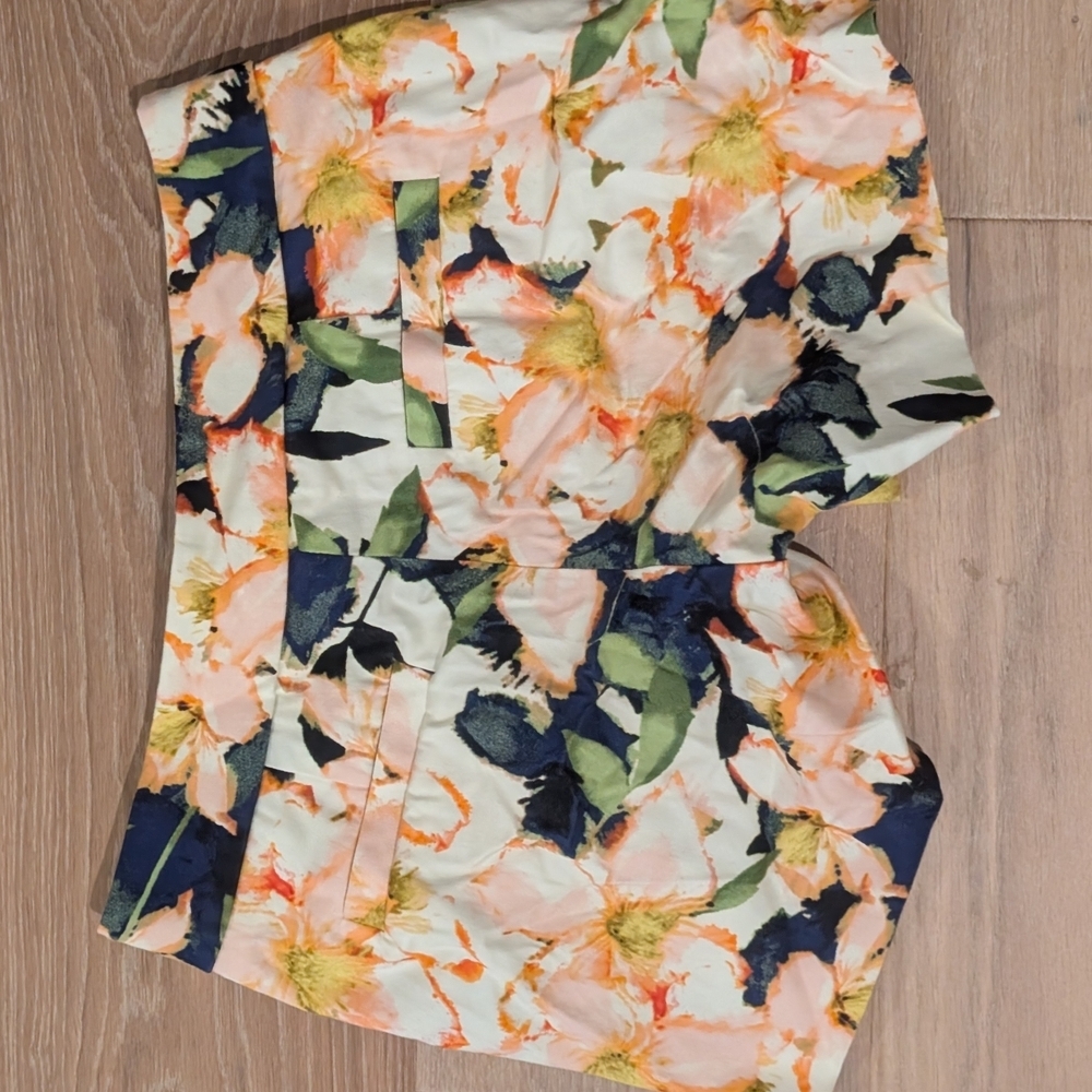 J. Crew Yellow and White Floral Shorts - Picture 3 of 6